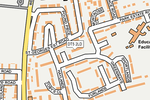 DT5 2LD map - OS OpenMap – Local (Ordnance Survey)