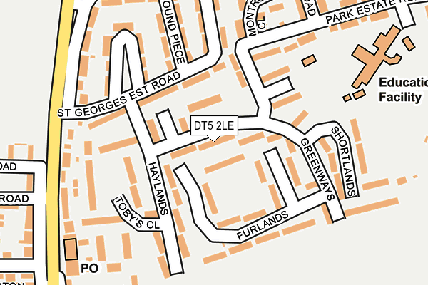 DT5 2LE map - OS OpenMap – Local (Ordnance Survey)