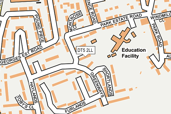 DT5 2LL map - OS OpenMap – Local (Ordnance Survey)