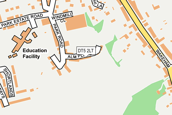 DT5 2LT map - OS OpenMap – Local (Ordnance Survey)