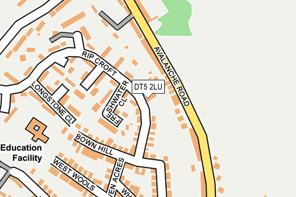 DT5 2LU map - OS OpenMap – Local (Ordnance Survey)