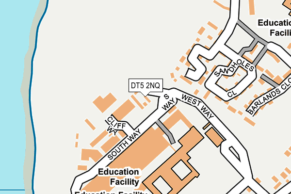 DT5 2NQ map - OS OpenMap – Local (Ordnance Survey)
