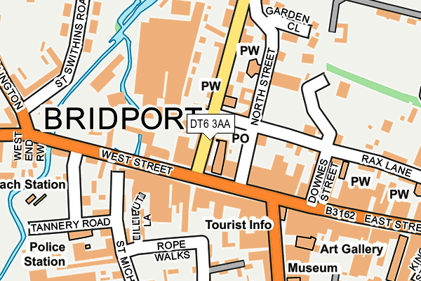 Map of BRIDPORT CENTRE FOR FOOT HEALTH LIMITED at local scale