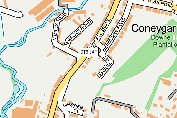DT6 3AF map - OS OpenMap – Local (Ordnance Survey)