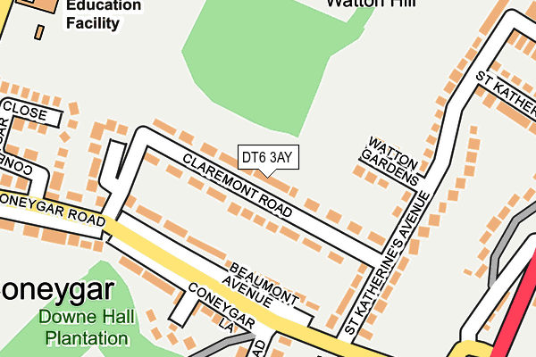 DT6 3AY map - OS OpenMap – Local (Ordnance Survey)