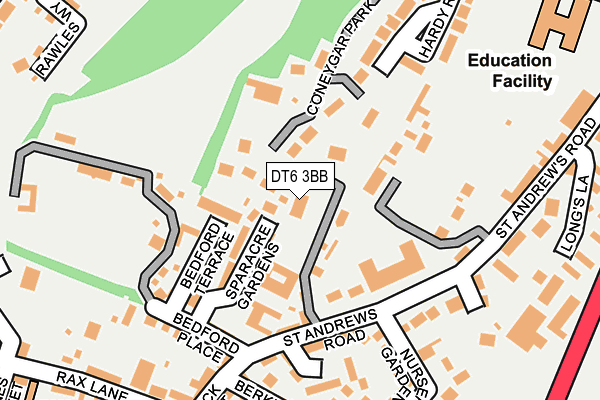 DT6 3BB map - OS OpenMap – Local (Ordnance Survey)