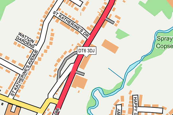 DT6 3DJ map - OS OpenMap – Local (Ordnance Survey)