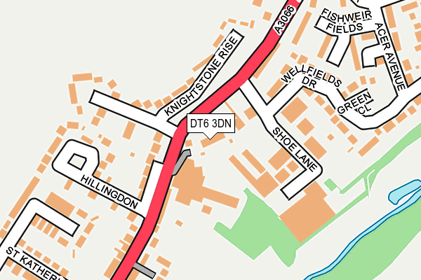 DT6 3DN map - OS OpenMap – Local (Ordnance Survey)