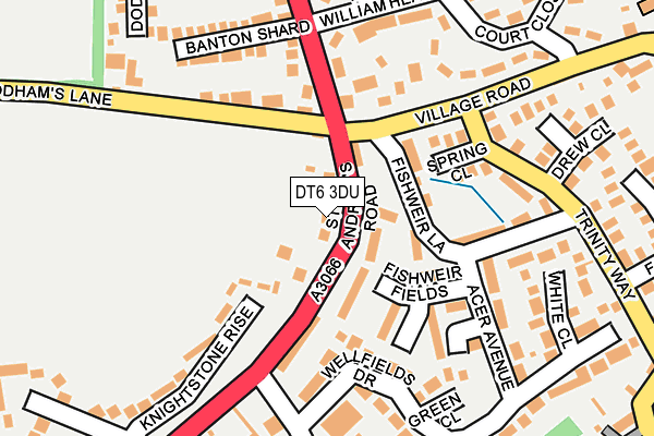 DT6 3DU map - OS OpenMap – Local (Ordnance Survey)