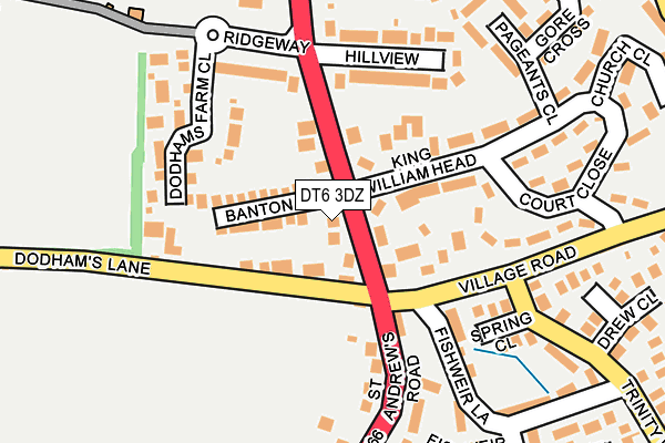 DT6 3DZ map - OS OpenMap – Local (Ordnance Survey)