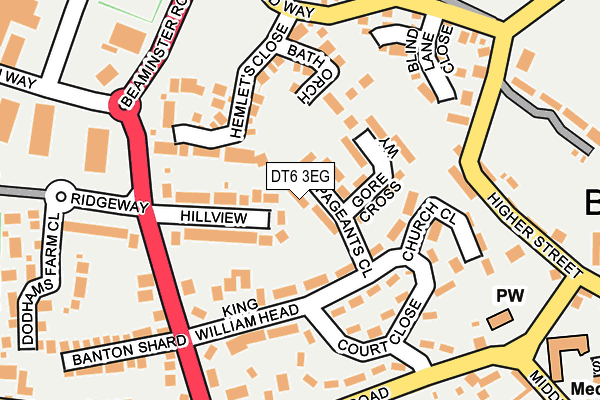 DT6 3EG map - OS OpenMap – Local (Ordnance Survey)