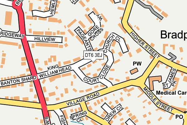 DT6 3EJ map - OS OpenMap – Local (Ordnance Survey)