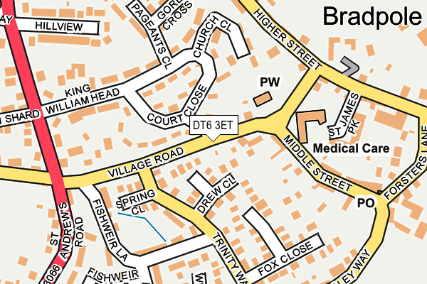 DT6 3ET map - OS OpenMap – Local (Ordnance Survey)