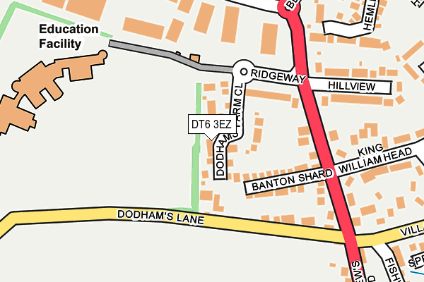 DT6 3EZ map - OS OpenMap – Local (Ordnance Survey)