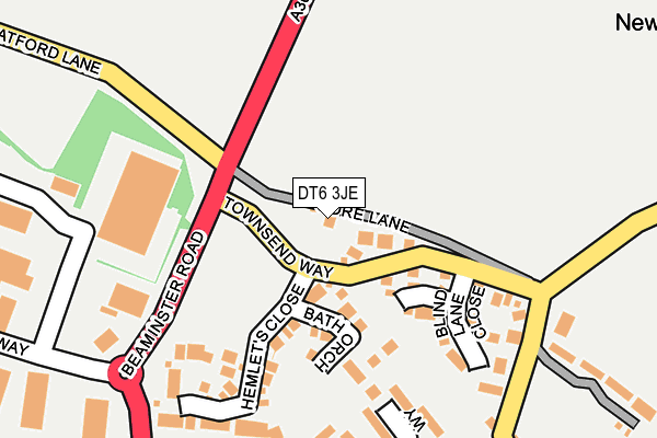 DT6 3JE map - OS OpenMap – Local (Ordnance Survey)