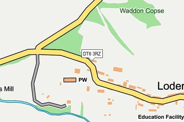 DT6 3RZ map - OS OpenMap – Local (Ordnance Survey)