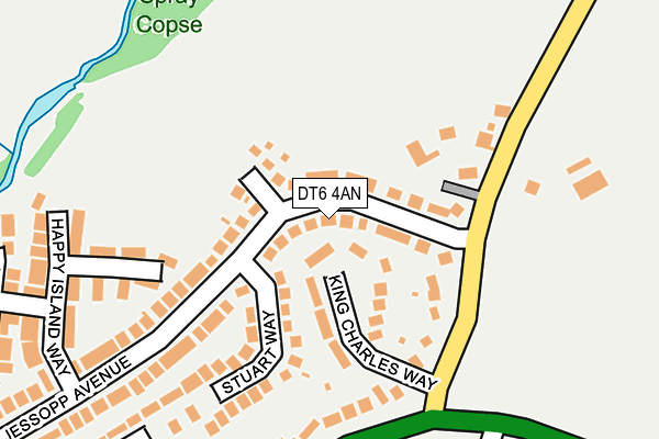 DT6 4AN map - OS OpenMap – Local (Ordnance Survey)