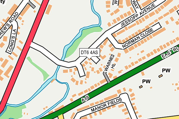 DT6 4AS map - OS OpenMap – Local (Ordnance Survey)