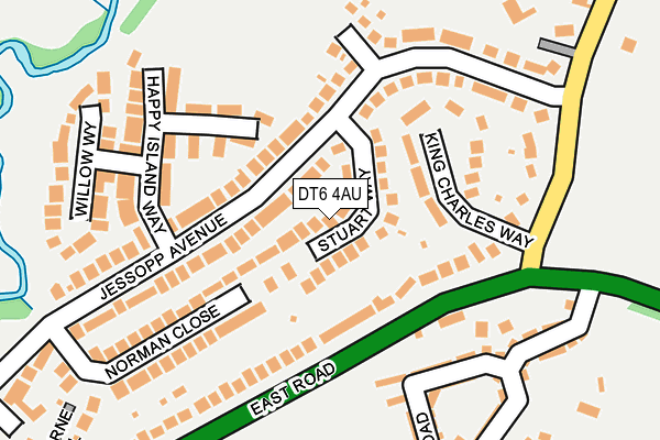 DT6 4AU map - OS OpenMap – Local (Ordnance Survey)