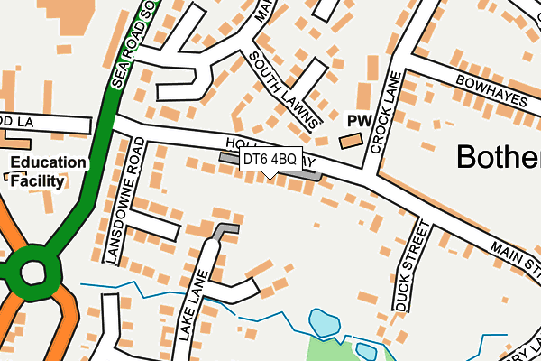 DT6 4BQ map - OS OpenMap – Local (Ordnance Survey)