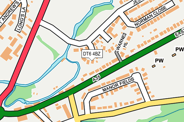 DT6 4BZ map - OS OpenMap – Local (Ordnance Survey)