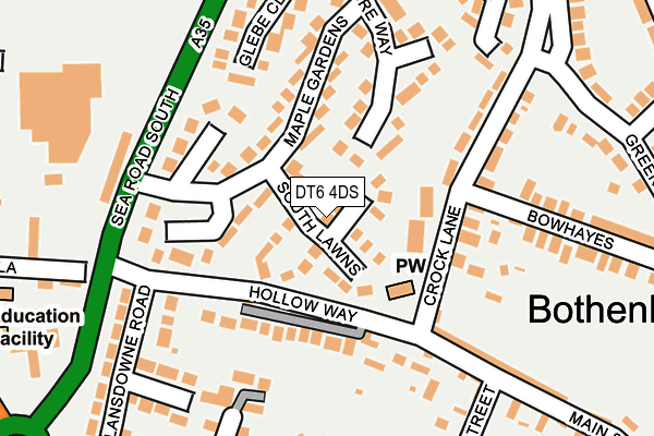 DT6 4DS map - OS OpenMap – Local (Ordnance Survey)