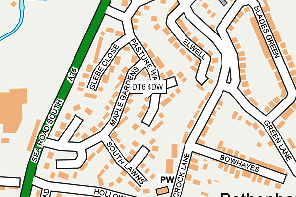 DT6 4DW map - OS OpenMap – Local (Ordnance Survey)