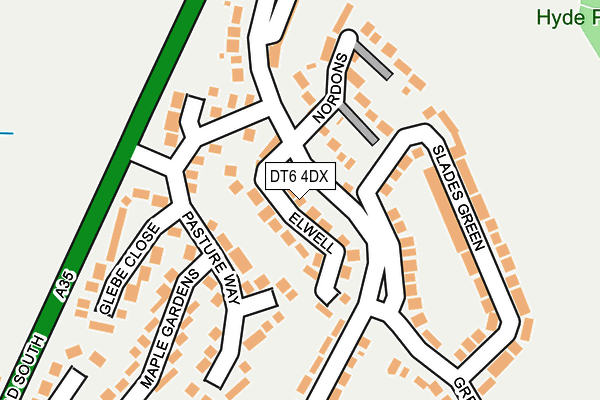 DT6 4DX map - OS OpenMap – Local (Ordnance Survey)