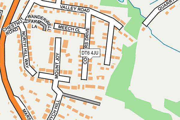 DT6 4JU map - OS OpenMap – Local (Ordnance Survey)