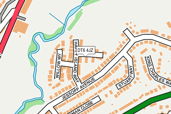 DT6 4JZ map - OS OpenMap – Local (Ordnance Survey)