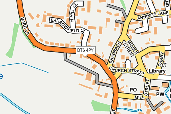 DT6 4PY map - OS OpenMap – Local (Ordnance Survey)