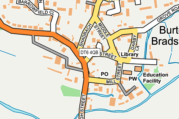 DT6 4QB map - OS OpenMap – Local (Ordnance Survey)