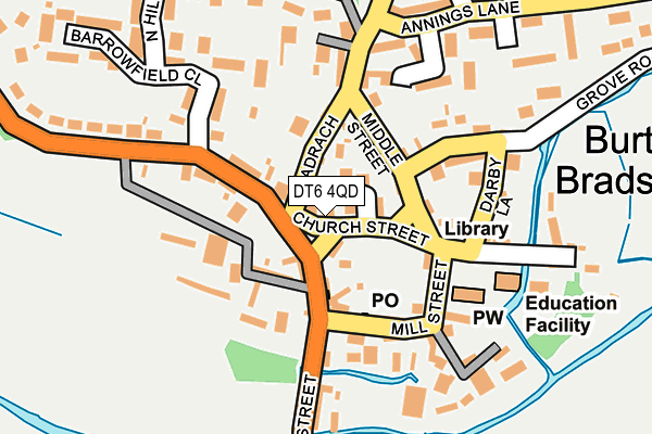 DT6 4QD map - OS OpenMap – Local (Ordnance Survey)