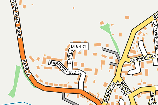 DT6 4RY map - OS OpenMap – Local (Ordnance Survey)