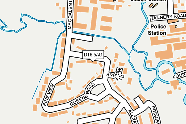 DT6 5AG map - OS OpenMap – Local (Ordnance Survey)