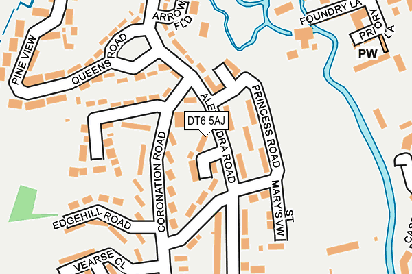 DT6 5AJ map - OS OpenMap – Local (Ordnance Survey)