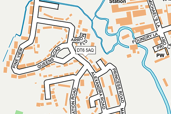 DT6 5AQ map - OS OpenMap – Local (Ordnance Survey)