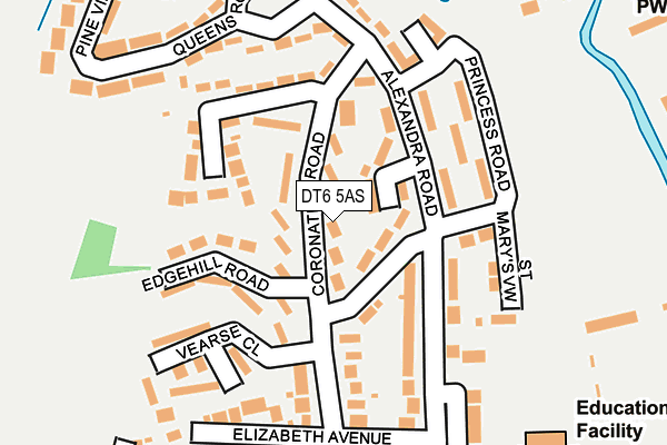 DT6 5AS map - OS OpenMap – Local (Ordnance Survey)