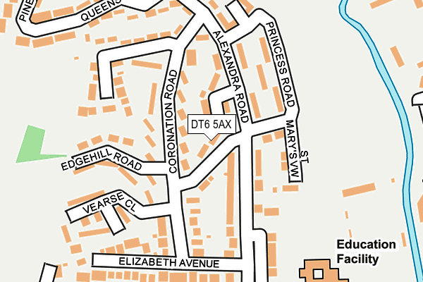 DT6 5AX map - OS OpenMap – Local (Ordnance Survey)