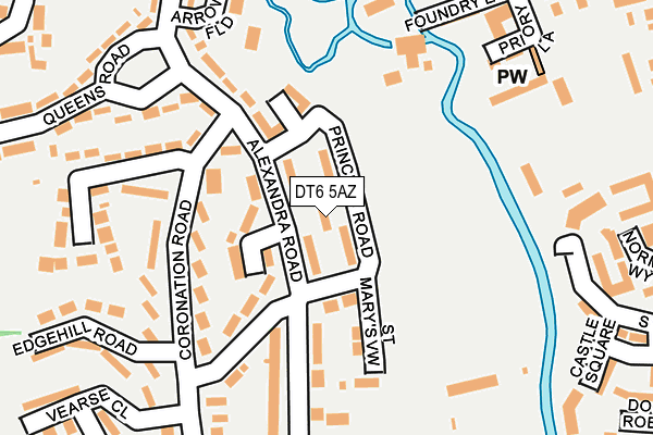 DT6 5AZ map - OS OpenMap – Local (Ordnance Survey)