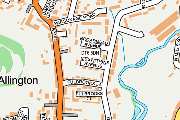 DT6 5DN map - OS OpenMap – Local (Ordnance Survey)