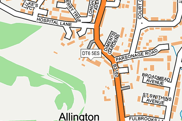 DT6 5ES map - OS OpenMap – Local (Ordnance Survey)