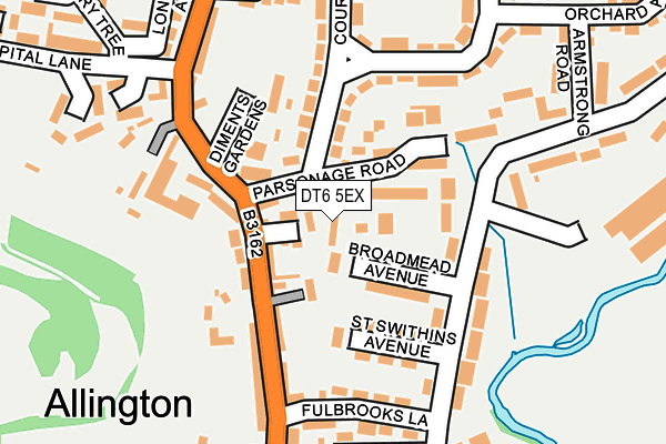 DT6 5EX map - OS OpenMap – Local (Ordnance Survey)