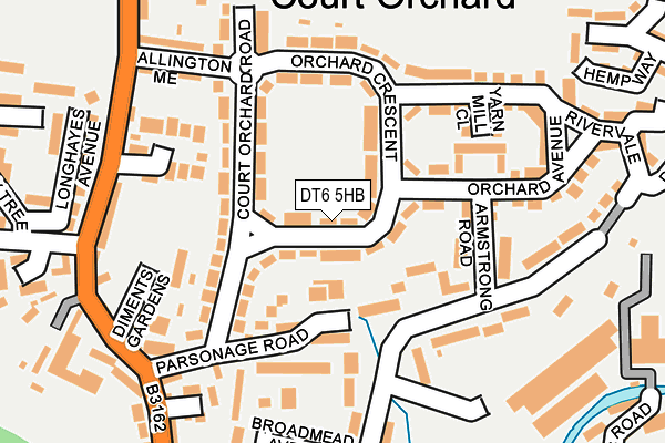 DT6 5HB map - OS OpenMap – Local (Ordnance Survey)