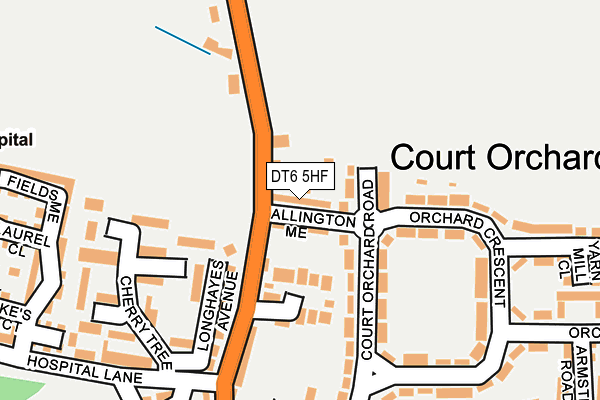 DT6 5HF map - OS OpenMap – Local (Ordnance Survey)