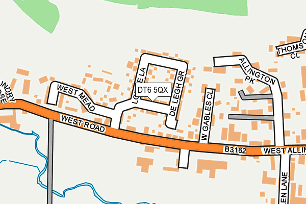 DT6 5QX map - OS OpenMap – Local (Ordnance Survey)