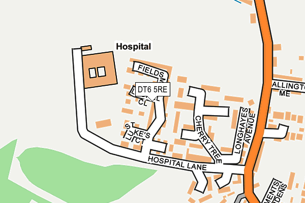 DT6 5RE map - OS OpenMap – Local (Ordnance Survey)