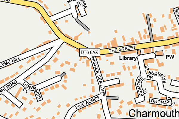 DT6 6AX map - OS OpenMap – Local (Ordnance Survey)