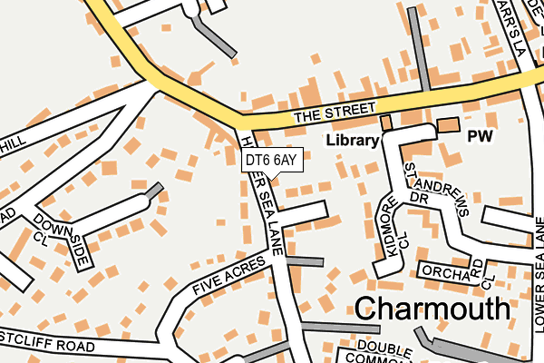 DT6 6AY map - OS OpenMap – Local (Ordnance Survey)