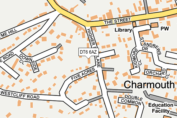 DT6 6AZ map - OS OpenMap – Local (Ordnance Survey)